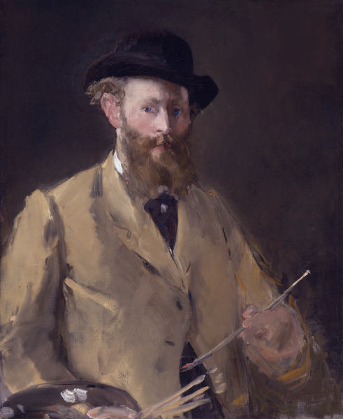 Self Portrait with Palette. The painting by Edouard Manet