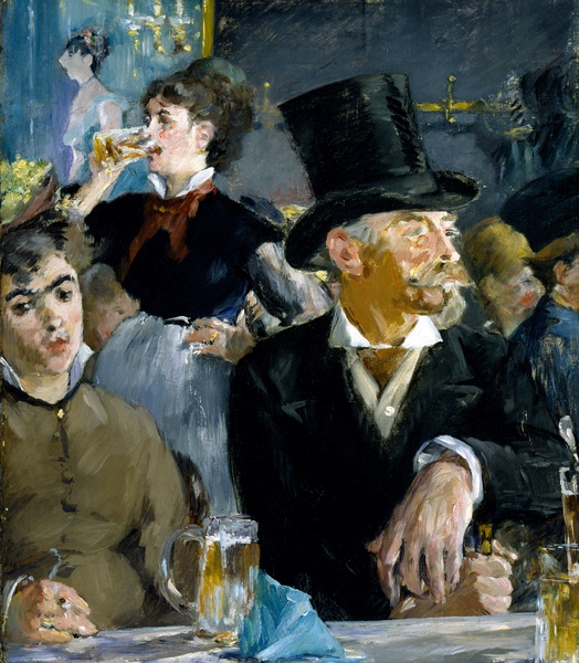 The Cafe Concert. The painting by Edouard Manet