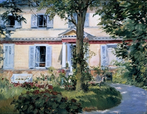 Famous paintings of House Scenes: The House at Rueil