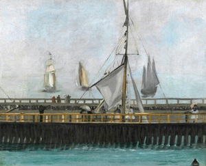 Edouard Manet, The Jetty of Boulogne-sur-Mer, Painting on canvas