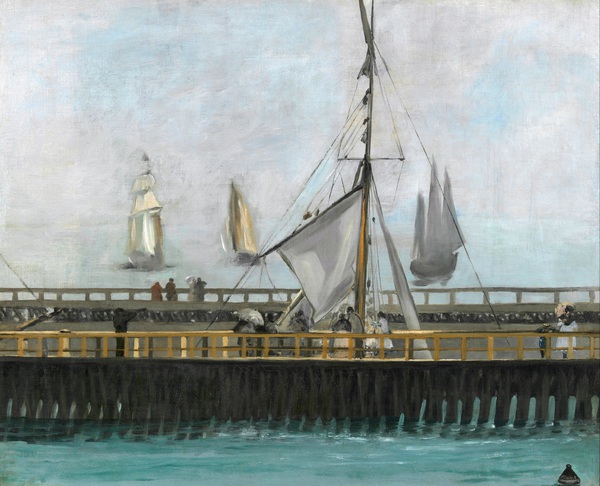 The Jetty of Boulogne-sur-Mer. The painting by Edouard Manet