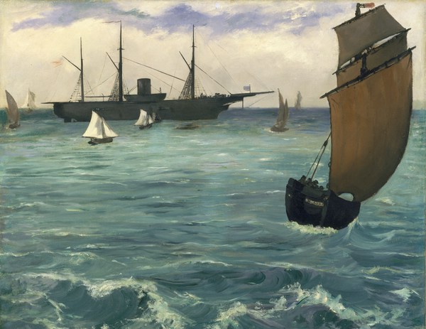 The "Kearsarge" at Boulogne. The painting by Edouard Manet