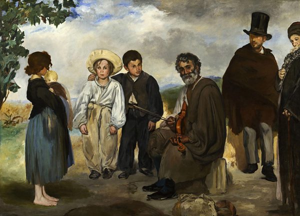 The Old Musician. The painting by Edouard Manet