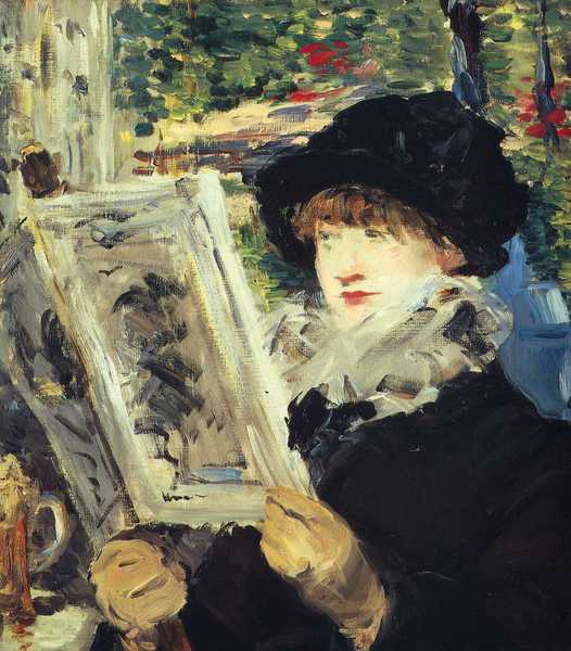 Woman Reading. The painting by Edouard Manet