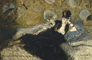 Edouard Manet, Woman with Fans, Painting on canvas