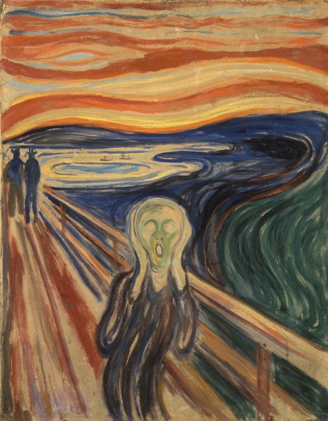 A Scream, 1893. The painting by Edvard Munch