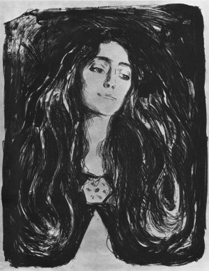 Edvard Munch, The Brooch, Eva Mudocci, 1903, Painting on canvas