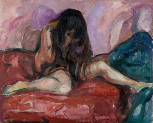 Edvard Munch, Weeping Nude, 1913, Painting on canvas