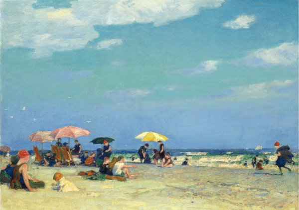 Beach Scene 2. The painting by Edward Henry Potthast