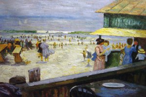 Edward Henry Potthast, Beach Scene, Painting on canvas