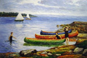 Reproduction oil paintings - Edward Henry Potthast - Canoeing