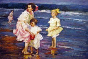 Edward Henry Potthast, Cold Feet, Painting on canvas