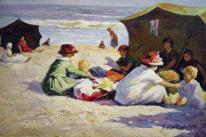 Edward Henry Potthast, Day At The Seashore, Art Reproduction