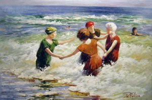 Happy Group, Edward Henry Potthast, Art Paintings