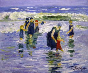 Edward Henry Potthast, In The Surf, Painting on canvas