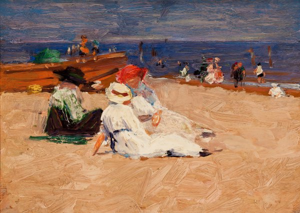 Ladies in White Dresses. The painting by Edward Henry Potthast