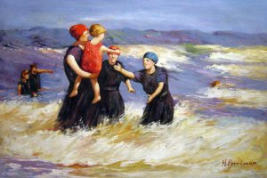 Reproduction oil paintings - Edward Henry Potthast - Making Friends
