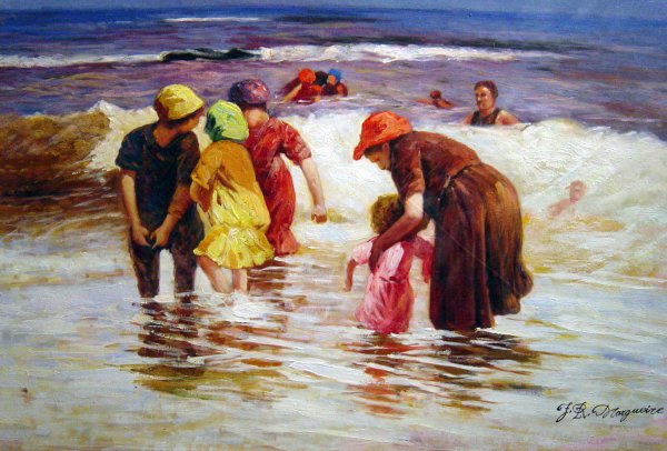 The Bathers. The painting by Edward Henry Potthast