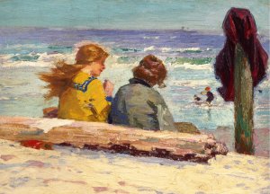 Edward Henry Potthast, The Chaperones, Painting on canvas