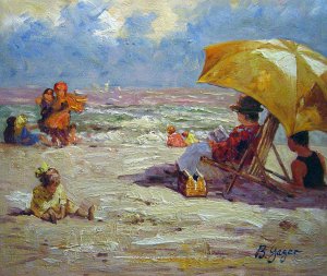 Edward Henry Potthast, The Seaside, Painting on canvas