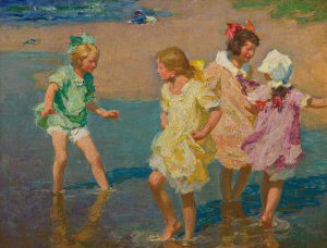 Edward Henry Potthast, Water Lilies at the Grand Hotel, Painting on canvas