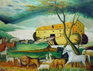 Edward Hicks, Noah's Ark, Painting on canvas