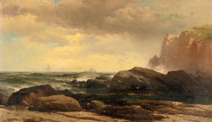 Edward Moran, Seascape, Painting on canvas
