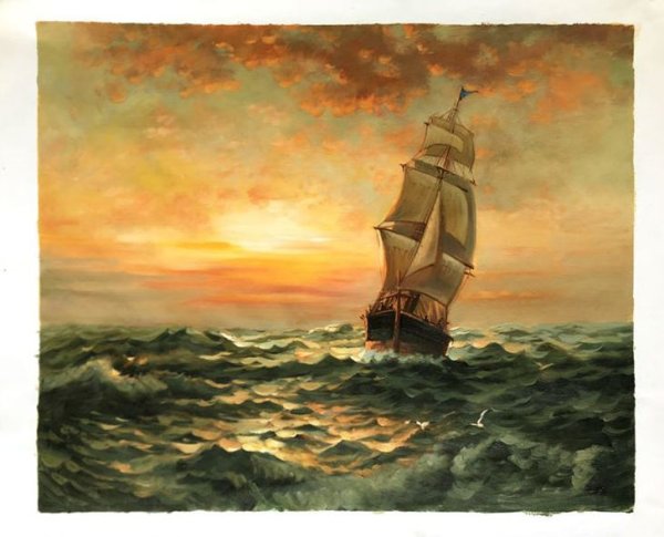 Ship at Sea Oil Painting Reproduction