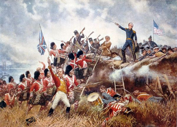 Battle of New Orleans. The painting by Edward Percy Moran