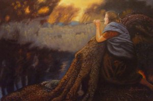 Reproduction oil paintings - Edward Robert Hughes - Twilight Fantasies
