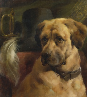 Reproduction oil paintings - Edwin Douglas - The Head of a Mastiff