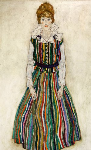 Egon Schiele, A Portrait of Edith, the Artist's Wife, Painting on canvas