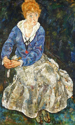 A Portrait of the Artist's Wife, Edith Schiele Art Reproduction