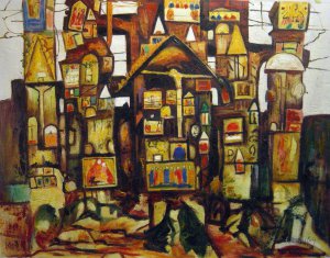 Egon Schiele, A Woodland Prayer, Painting on canvas