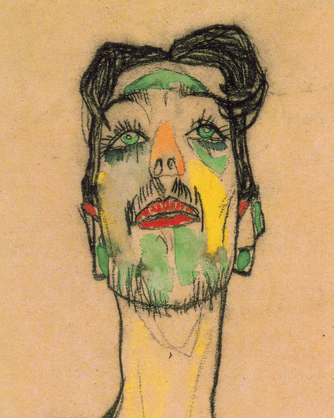 Mime van Osen (detail). The painting by Egon Schiele