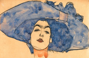 Egon Schiele, Portrait of Eva Freund, Painting on canvas