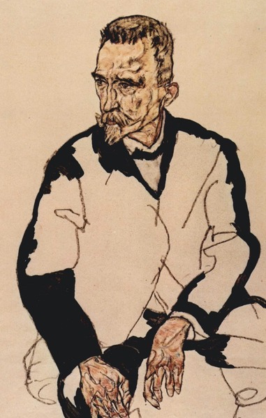 Portrait of Heinrich Benesch. The painting by Egon Schiele