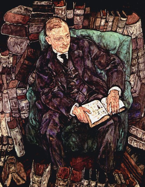 Portrait of Hugo Koller. The painting by Egon Schiele