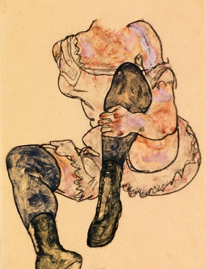 Reproduction oil paintings - Egon Schiele - Seated Woman with Bent Leg - Torso