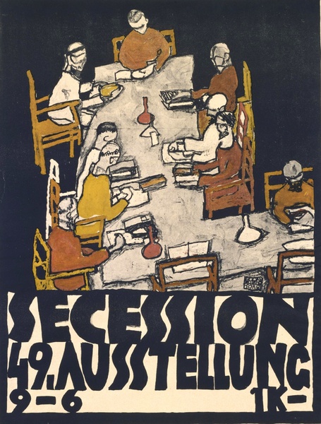 Secession 49. Exhibition. The painting by Egon Schiele