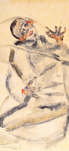 Reproduction oil paintings - Egon Schiele - Self-Portrait in Jail