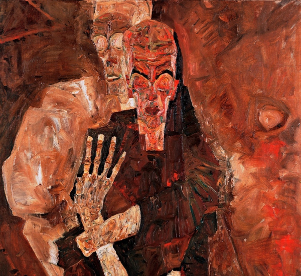 Self-Seer II (Death and Man). The painting by Egon Schiele