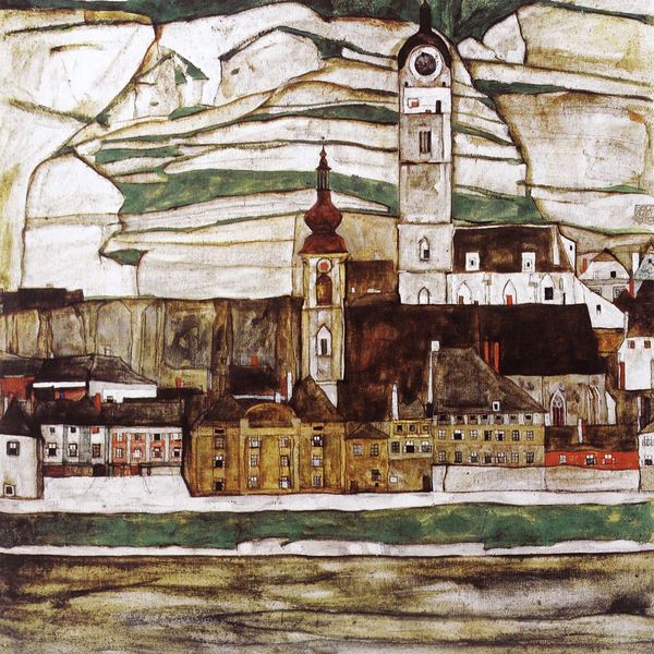 Stone on the Danube. The painting by Egon Schiele