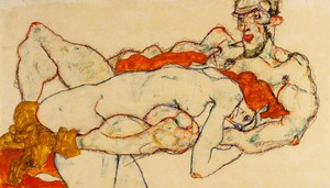 Egon Schiele, The Embrace, 1913, Painting on canvas