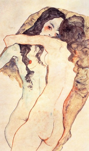Famous paintings of Nudes: Two Women Embracing Each Other
