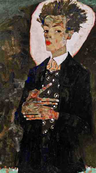 Egon Schiele Self-Portrait, 1911. The painting by Egon Schiele