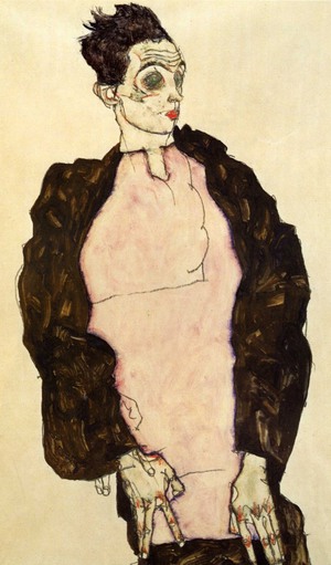 Reproduction oil paintings - Egon Schiele - Egon Schiele, Self-Portrait, 1914