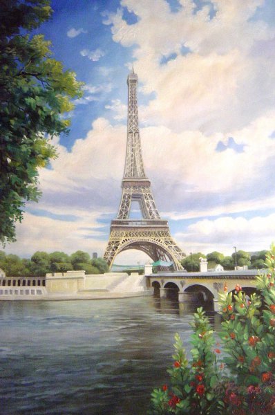 Eiffel Tower Vista. The painting by Our Originals