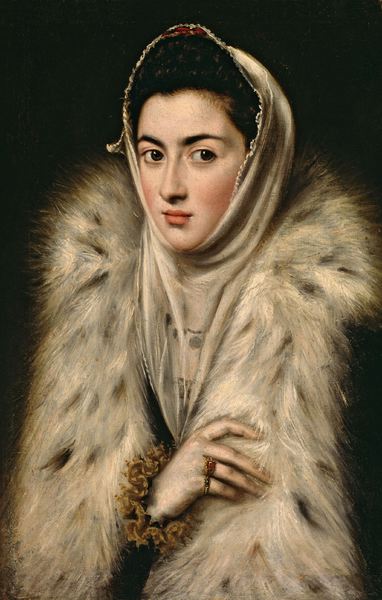 A Lady in a Fur Wrap. The painting by El Greco