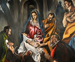 Reproduction oil paintings - El Greco - Adoration of the Shepherds 2